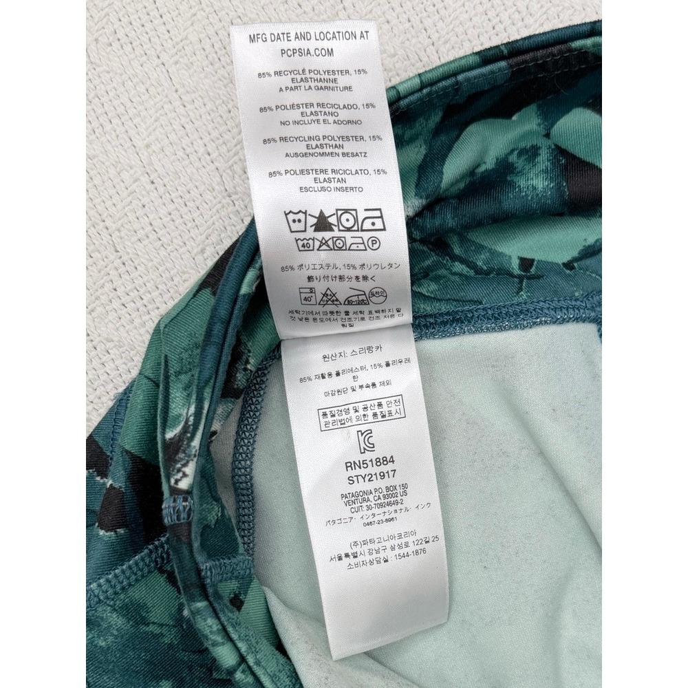 Patagonia Womens Teal Abstract Print Sports Bra and Cropped Leggings Set Small - Picture 6 of 14